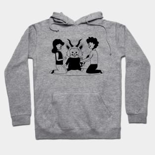 Krampus Playing With Kids - black version Hoodie